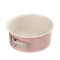Produktbild: Dr. Oetker Springform Ø 18 cm mit Flachboden, Backform mit extra hohem Rand Modern Baking - Retro Design, runde Kuchenform mit zweifarbiger Premium-Antihaftbeschichtung (Farbe: Rosa/Creme)