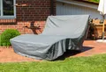 Produktbild: Waldsofa Classic mit Auflage, Kissen und Schutzhülle, WPC-Latten, Wellenliege