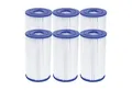 Produktbild: Bestway Pool-Filterkartusche Flowclear™ Gr. IV 14,2 x 25,4 cm, 6er-Sparset, Zubehör für Kartuschen-Filterpumpen, Feine Lamellenstruktur