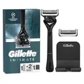 Produktbild: Gillette Body und Intimate Nassrasierer Herren, Rasierer + 2 Rasierklingen, mit Duschaufhänger für einfache Aufbewahrung, Geschenk für Männer