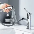 Produktbild: Wasserhahn Bad mit ausziehbar Brause, Waschtischarmatur aus Messing Einhebelmischer Badarmatur Waschbecken Mischbatterie Armatur für Badezimmer,