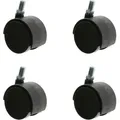 Produktbild: Ms Beschläge - Lenkrolle Möbelrolle Möbeltransportrolle Kunststoffrolle Rolle Ø40mm M6 4er-pack