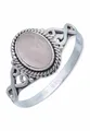 Produktbild: mantraroma Ring 925 Silber Damen Rosenquarz Edelstein rosa ausgefallen verspielt