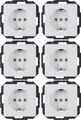 Produktbild: Kopp Paris Profipack: 6 x Schutzkontakt-Steckdose 1-fach, 16A, 250V~, IP20, weiß