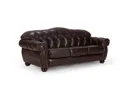 Produktbild: Sofa Chesterfield 3-Sitzer Echtleder braun 3er Couch Ledersofa Büro Hereford