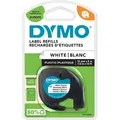 Produktbild: DYMO Original LetraTag Etikettenband | 12 mm x 4 m |schwarz auf weiß | selbstklebendes Kunststoff Schriftband | für LetraTag-Beschriftungsgerät