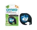 Produktbild: DYMO Beschriftungsband DYMO Beschriftungsband LetraTag Plastic schwarz auf weiß 12mmx4m
