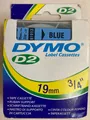 Produktbild: Original DYMO D2 Labelband Farbband 19mm X 10m Label BLAU 61913 selbstklebend