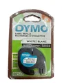 Produktbild: Dymo LetraTag Schriftband Kunststoff laminiert 4m x 12mm Schwarz Weiß