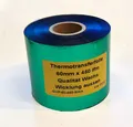 Produktbild: 1x GREENINK Farbband Termal Ribbon BLACK 60mm X 450m Wachs Inkside OUT