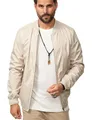 Produktbild: Soulstar Herren Blouson-Jacke leichte Übergangsjacke Dünne Bomberjacke mit Baseball Stehkragen Men's Jacket für Männer S2N_VESTE-Stone-S