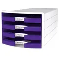Produktbild: HAN Schubladenbox SCHUBL.BOX A4 WS/LILA 1013-57