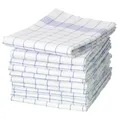 Produktbild: Dyckhoff Geschirrtuch Streifenkaro Geschirrtücher blau - 10er Pack