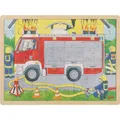 Produktbild: GOKI Mehrschichtiges Holzpuzzle Feuerwehrleute bei der Arbeit 59 Teile