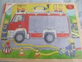 Produktbild: Kinderpuzzle  Feuerwehr, Holz  2 Schichten, 59 Teile