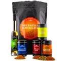 Produktbild: Hallingers Genuss Manufaktur Grillen Wundertüte XXL Geschenkset Haselnusslikör, 4 Gewürze/Rubs Magic Dust & Pfeffer, Gewürze Set 