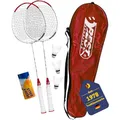 Produktbild: Best Sporting Badminton Set 260 XT – Mit 2 leichten Schlägern, 3 Bällen und praktischer Tragetasche – Perfekt für den Freizeitsport im Garten, Park oder am Strand