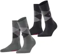 Produktbild: Burlington Damen Everyday Argyle Baumwolle Socken - Grau