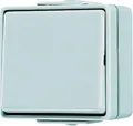 Produktbild: JUNG Wippschalter Aus 2-polig 602W WG600 | Aufputz | LED beleuchtet | IP44 | Duroplast | grau RAL 7035