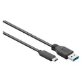 Produktbild: goobay USB C/USB 3.0 A Kabel 1,0 m schwarz, 1 St.