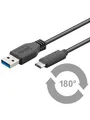 Produktbild: Pro USB-A USB-C - 1m - USB 3.0 - Schwarz
