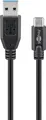 Produktbild: Goobay 67890 USB-C™ auf USB A 3.0 Kabel, schwarz, 1 m - USB 3.0-Stecker (Typ A)