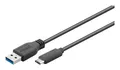 Produktbild: Goobay SuperSpeed-Kabel 1m USB-A USB-C Steck 2p 3p - 67890
