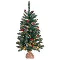 Produktbild: Weihnachtsbaum 50 LED warm weiß Höhe 90 cm Batterie Timer Weihnachtsdeko Xmas