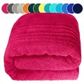 Produktbild: Lashuma Saunatuch XXL Handtuch London, Frottee (1-St), Badetuch Damen & Badehandtuch Herren 100x200 cm - Saunahandtuch 80x220 rot 80 cm x 220 cm