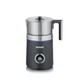 Produktbild: SEVERIN SPUMA 700 Plus Induktions-Milchaufschäumer, 13 Programme, OLED-Display, LED-Lichtring mit Statusanzeige, einfache Reinigung, Barista-Ausgusszotte, Edelstahl-gebürstet, schwarz, SM 3587