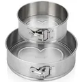 Produktbild: Backform Edelstahl Kuchenform Springform, unbeschichtet PFASfrei aus 18/8Edel...