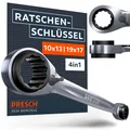Produktbild: Doppel Ratschenschlüssel 10 13 17 19 mm  Umschaltbare Ratschenfunktion  Präzi...