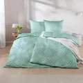 Produktbild: Estella Mako Interlock Jersey Bettwäsche Tira mint 155x220 cm + 80x80 cm - grün