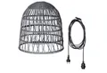 Produktbild: MARELIDA Hängeleuchte Lampenschirm BELL Rattanstil outdoor mit E27 Fassung H:50cm wetterfest