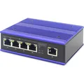Produktbild: Digitus Industrieller 4-Port Fast Ethernet PoE Switch + 1 Uplink Port (5 Ports) (DN-650107)