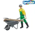 Produktbild: Bruder Spielzeug 62610 Play Figur Farmer / Gärtner Schubkarre Besom Mistgabel 1