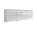 Produktbild: BMG Möbel Kommode Sideboard Mailand Set 11 in verschiedenen Ausführungen (3tlg), mit weiß lackierten Hochglanzfronten und Push-to-open-Funktion