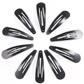 Produktbild: 10 Stück Haarspangen Schwarz für Damen und Mädchen, 5CM Haarhalter Basteln DIY Zubehör, Haar Clips Metall für Kinder