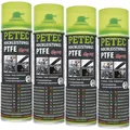 Produktbild: 4x PETEC HOCHLEISTUNGS PTFE-SPRAY 500ml TRENNMITTEL GLEITMITTEL SCHMUTZABWEISEND