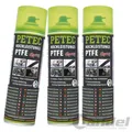 Produktbild: 3x 500ml  PETEC HOCHLEISTUNGS PTFE-SPRAY SCHMUTZABWEISENDES TRENN,-GLEITMITTEL