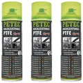 Produktbild: Petec 3x PTFE-Spray Transparent 500ml