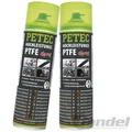 Produktbild: 2x 500ml  PETEC HOCHLEISTUNGS PTFE-SPRAY SCHMUTZABWEISENDES TRENN,-GLEITMITTEL