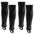 Produktbild: Northdeer Kinder Herren Stutzen Fussballstutzen Stegstrümpfe Fussball Sleeve Fussballsocken 2 Paar (Schwarz M)