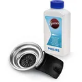 Produktbild: Philips Senseo CA6522/02 Pflegeset für SENSEO Original Kaffeepadmaschine (Flüssigentkalker und Kaffeepadhalter für 2 Tassen)