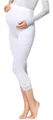 Produktbild: Be Mammy 3/4 Umstandsleggings aus Viskose BE20-161 (Weiß, S)