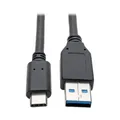 Produktbild: Tripp Lite USB 3.1 Gen 1 Cable 5 Gbps USB-C to USB-A, Type-C, Thunderbolt 3, (M/