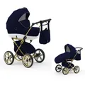 Produktbild: Klassischer Kinderwagen Sorento Gold 2 in 1 inkl. Sportsitz in 19 Farben - Blau