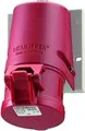 Produktbild: MENNEKES Wanddose TwinCONTACT 32A 5-polig 6h 400V IP44 Aufputz | schraublose Klemme | Außenbefestigung | rot