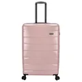 Produktbild: Kenorada Reisekoffer 77cm mit 100L Volumen | Wave Spinner L Hartschale Trolley | Großer Urlaubskoffer mit TSA-Schloss & 360° Rollen | Leicht (Rose, L 77cm)