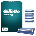 Produktbild: Gillette Mach 3 Turbo Klingen Herren, 5 Original Rasierklingen, Blau - Ersatzklingen Männer für Nassrasierer mit Gleitstreifen für Ein Sanftes Gleiten Und Klingenbeschichtung